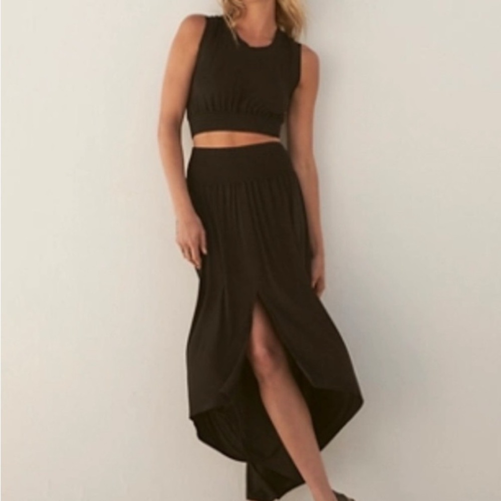 Free People Black Maxi Skirt